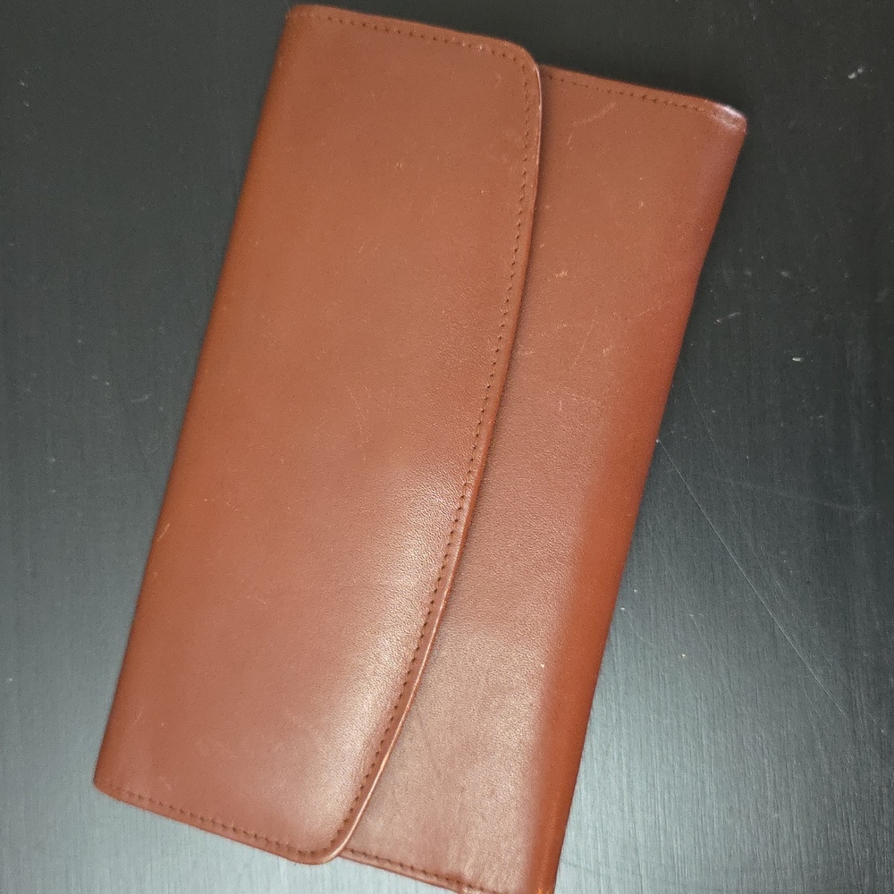 Vintage Coach British Tan Envelope Wallet